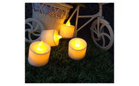 Flameless Candles Amber Decorative Yellow Led Electronic Candle Light