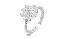 Silver Plated New Design Engagement Finger Ring for Women