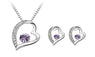 Crystal Necklace Earrings Jewelry Set