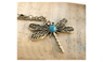 Vintage Gold Necklace Hollow Dragonfly Pendants