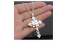 New Women Gold Plated Cross Jesus Design Pendant Charm Necklace