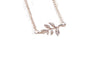 Korean Fashion Simple Silver Plated Leaf Pendant Necklace