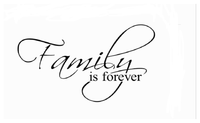"Family is Forever" Home Decor Creative Quote Wall Decals - sparklingselections