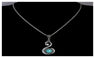 Blue Austrian Crystal Turquoise Pendant Statement Necklace