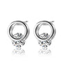New Alloy Silver Color Zircon Earrings For Women