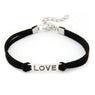 Women Men Love Handmade Alloy Rope Charm Jewelry Weave Bracelet