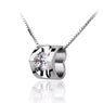 3D Love Heart Shape Shining Charming Pendant for Necklace