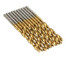 50Pcs/Set Titanium Coated Twist Drill Bit Set