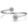 Womens Silver Plated Adjustable Opening Bracelet
