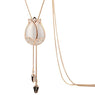 Women's Beauty Tulip Flower Pendant Crystal Rhinestones Long Necklace
