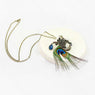 Fashion Crystal Rhinestone Peacock Feather Long Sweater Chain Necklace