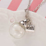 Make A Wish Glass Bead Orb Silver plated Necklace