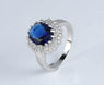 Princess Diana William Engagement Ring with Silver Color for Women