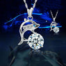 Dolphins Silver Plated Pendant Necklace