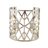 Geometric Hollow Charm Open Bangles For Women