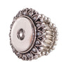 Beads Snaps Button Ring with White Rhinestone for Women (KB0553)