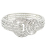 Crystal Large Oval Drop Bridal Bangle
