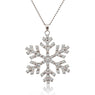 Luxury Shiny Rhinestone Snowflake Necklace Pendants Chain long necklace jewelry women