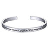 Silver Stamped Open cuff Engraved Love Bracelets Bangles