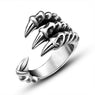 Vintage Gothic Stainless Steel Dragon Claw Rings for Men (316L)