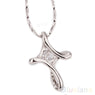 Crystal Rhinestone Infinity Cross Pendant Necklace for Women