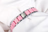 New Women's Pink Simulated Ceramic Bracelet Watch