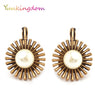 Vintage Simulated-Pearl Drop Earrings