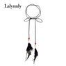 Multilayer Beads Feather Pendant Collar Necklace for Women (N45991)