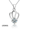 Silver Plated Crystal Zircon Pendant Necklace