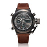 Men Sport Military Genuine Leather Quartz Watch