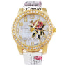 Flower Rhinestone Luxury Wristwatches for Women
