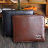 new Men fashion short design leather wallet