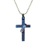Alloy Bible Cross Circle Pendant Necklace
