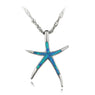 Cute Fire Opal Star Pendant Necklace for Women