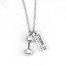 Fitness Gym necklace dumbbell necklace Pendant Jewelry Bodybuilding Necklaces Men Women Sport Kettlebell Barbell Dumbbell Gift