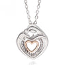 Crystal Rhinestone Heart Pendant Necklace For women