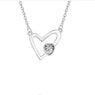 Double Heart Shape Pendant Necklace