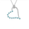 Silver Plated Crystal Heart Pendant Necklace