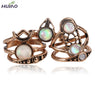 5PCS/Set Vintage Bohemian Retro Color Ring for Women