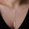 Fashion Casual Personality Infinity Cross Lariat Pendant Necklace