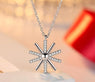 Silver Sunflowers Crystal Rhinestone Pendant Necklace