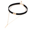 Black Leather Velvet Tassel Statement Charm for Women