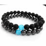 Nature Gunmetal Hematite Beaded Unisex Bracelets