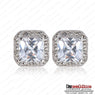Sparkling Square Stud Earring Gold/Silver Color