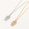 Luck Fatima Hand Palm Statement Necklace (X225)