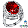 Fashion Silver Plated Exquisite Color Ring For Women
