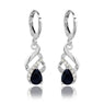 Small Drop Black Earrings for Women