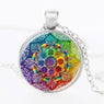 Handmade Om Symbol Buddhism Mandala Pendant Necklace
