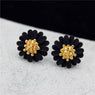 New Daisy Flower Stud Earrings Simple Metal Women Fashion Gold Plated Stud Earrings Jewelry