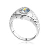 White Gold Color Watch Shape Wedding Rings